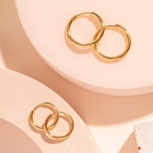 Gold Plated Hoops - Mini or Standard Size